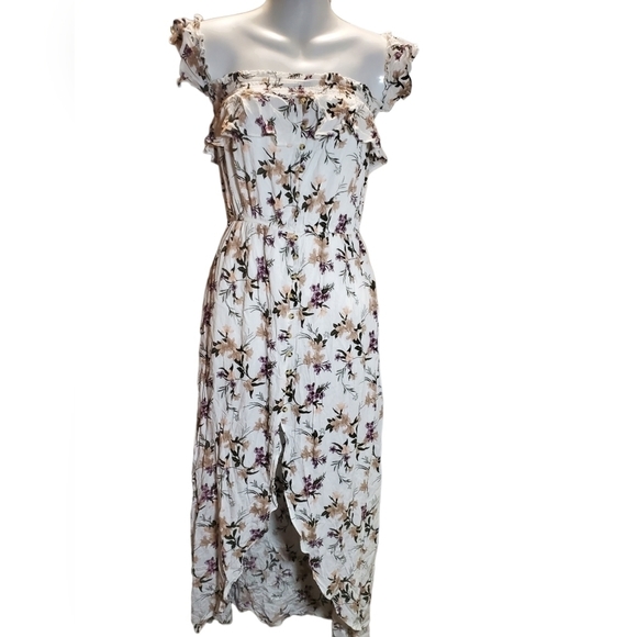 American Eagle ruffled summer maxi dress S - Picture 4 of 12